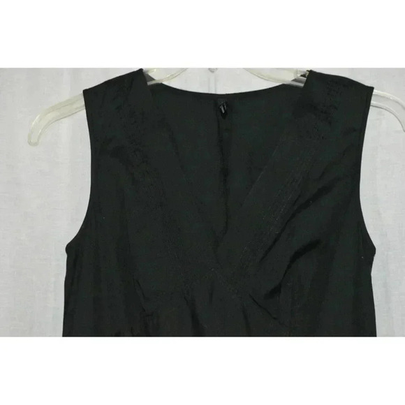 J. Crew Black 100% Cotton V-Neck Fit and Flare Dress Size 10 See Measurements - Picture 3 of 8